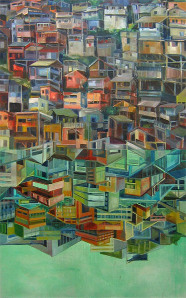 24_Favela 1 Oel_Leinwand 160 x 100cm 2009